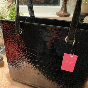 New Kate spade black skin shoulder bag